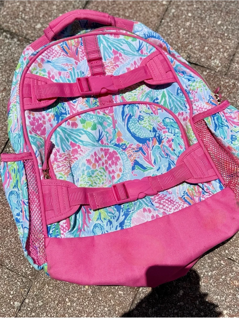 Lilly Pulitzer Kids Floral Pink Backpack - Bright Patterned School Bag